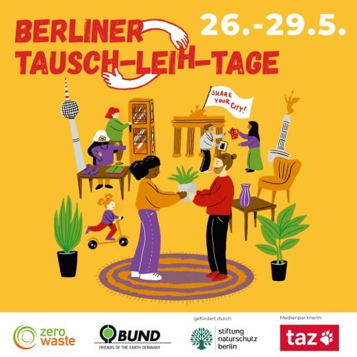 Berliner-Tausch-leihtage-26.-29.Mai 2023-Menschen-tauschen-Pflanzen-im-intergrund-der-Fernsehrturm